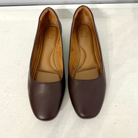 Naturlizer Brown Leather Kelly Ballet Comfort Slip On Flats Shoes Size 9.5 Wide - Picture 6 of 10